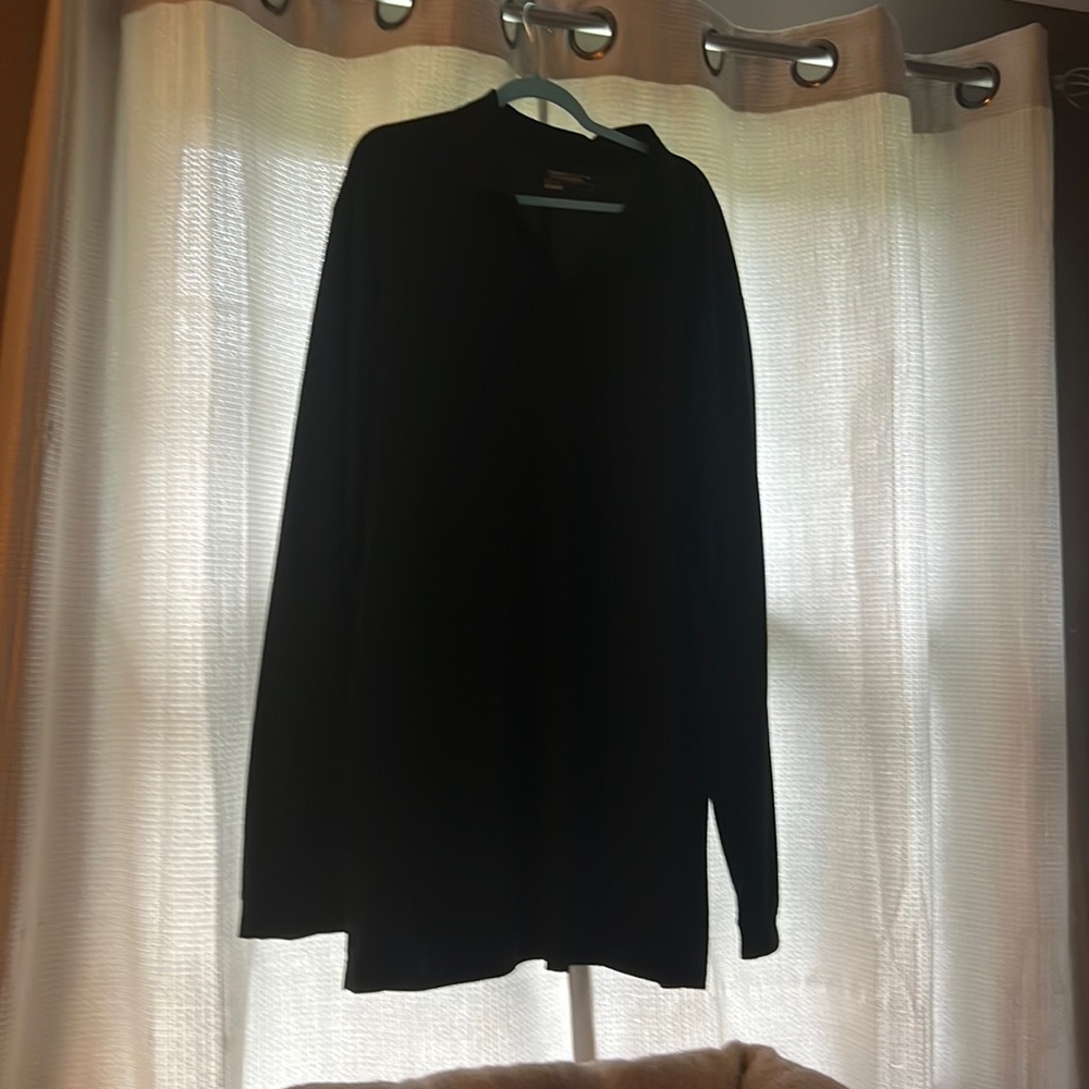 Nike Dri Fit 3XLT Black Long Sleeved Golf Polo